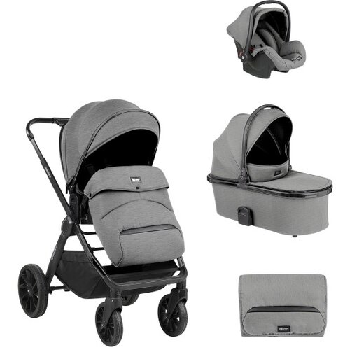 Kolica Tiffany 3in1 set sa autosedi&scaron;tem I-Prime I-size i tvrdom korpom Light Grey KKB20152 SET Cene