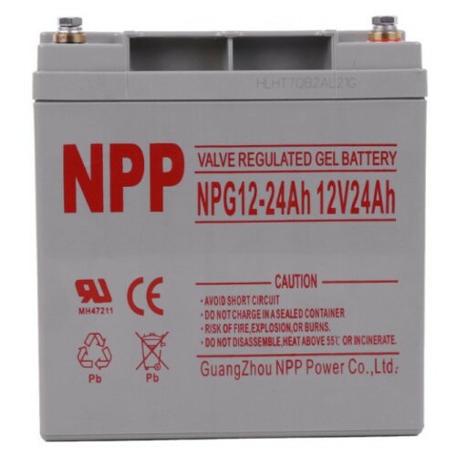 Gembird NPP NPG12V-24Ah, gel battery C20=24AH, T14, 166x126x174x181, 7,6KG, light grey Cene