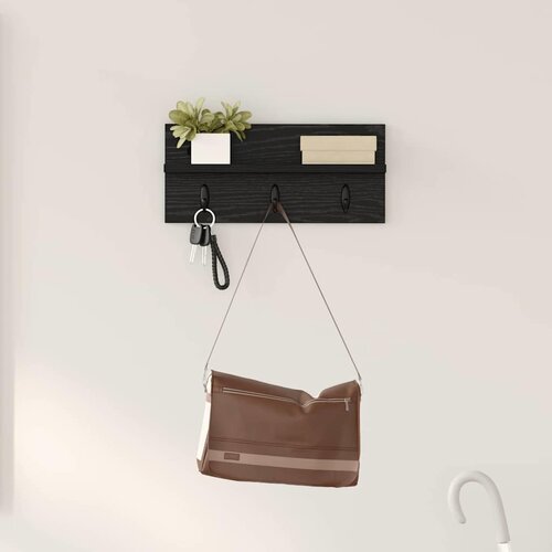 Vje&scaron;alica za kapute na zidu Zidne Crni hrast 40 x 10,5 x 18 cm Cijene