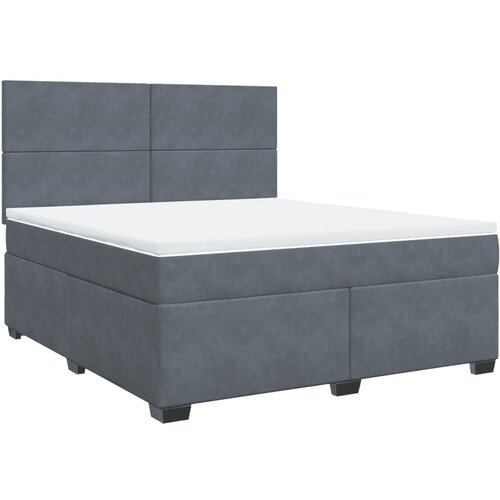 Maison Chic Box spring postelja - Vzmetna postelja z vzmetnico temno siva 180x200 cm žamet SL17202, (21894957) Cene