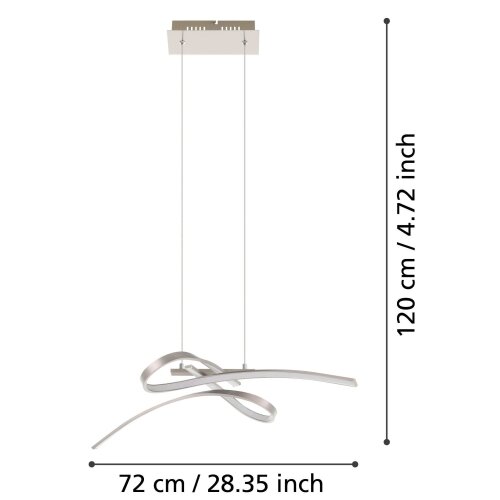 Eglo 32853 - led luster na sajli symphonie LED/18,9W/230V Slike