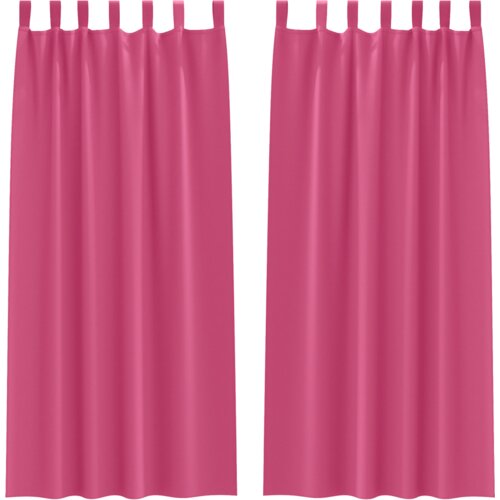 vidaXL Zavese z zavesami 2 pcs Svetlo roza 245 x 140 cm Poliester Cene