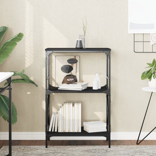 vidaXL Regal za knjige s 3 razine crni 59x35x90 5 cm konstruirano drvo Cijene
