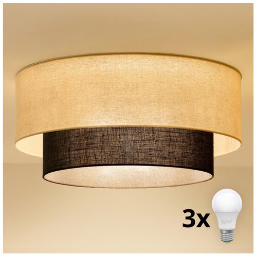  Brilagi - LED plafonsko svetlo BOHO STIL 3xE27/15W/230V prečnik 60 cm krem/braon Cene