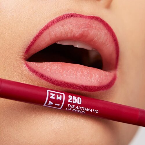 3INA The Automatic Lip Pencil črtalo za ustnice odtenek 250 - Wine red 0.35 g Slike