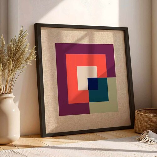WALLXPERT Dekorativna uramljena slika na platnu, 104x104cm, Šarena Cene