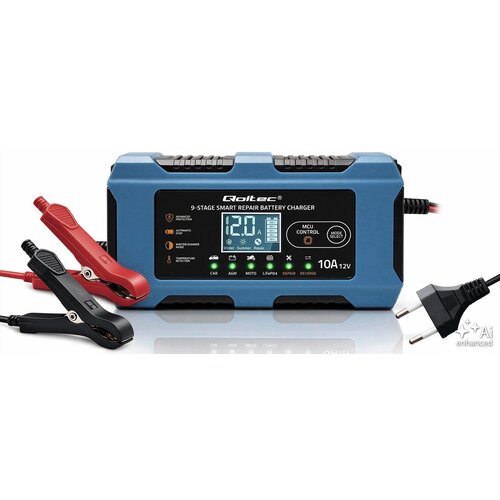 Qoltec 52668 pametni punjač akumulatora 12 V / 10 A s funkcijom regeneracije Cijene