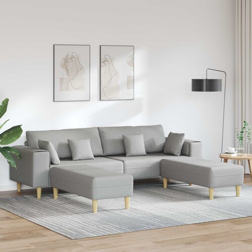 SOFA 3 pcs Oblačnosiva 250 x 188 x 76 cm tkanina Cene