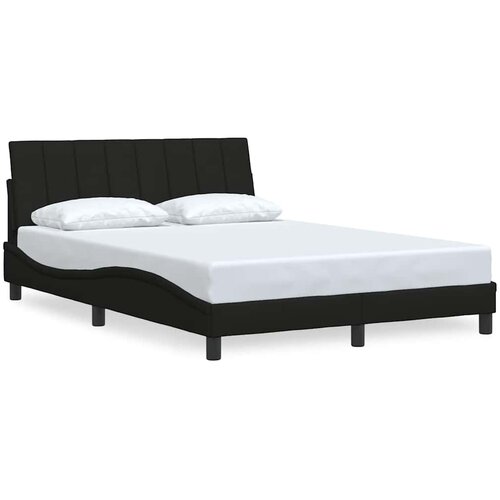  Okvir kreveta bez madraca Hanko crni 120 x 200 cm od tkanine Slike