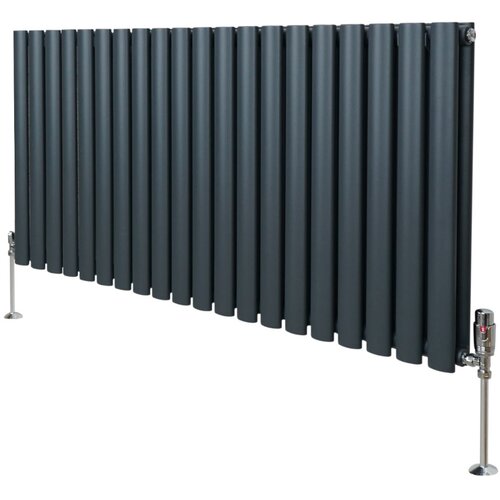Monster ovalni radiator in ventili - 600 mm x 1200 mm - antracitno siva, (21569751) Cene