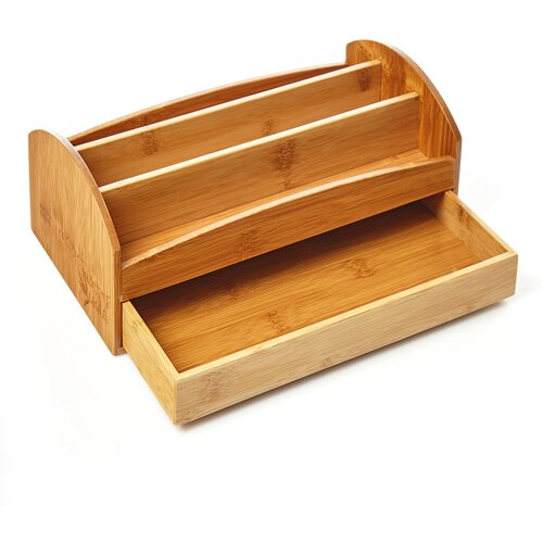 Blumfeldt Organizator mize s predalom, 3 predelki, 27,5 × 11 × 15 cm, 100% bambus Cene