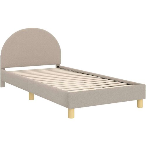  Krevet za djecu s uzglavljem Svijetlo siva 90 x 200 cm Vuna Slike