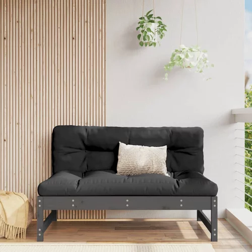  Srednja vrtna sofa siva 120 x 80 cm od masivne borovine