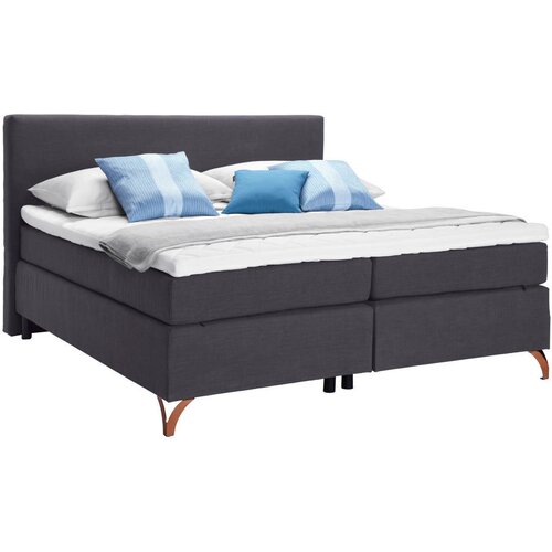 Esposa postelja boxspring 200 cm x 200 cm , tekstil antracit Cene