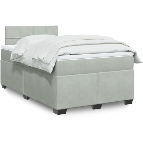 Box spring krevet s madracem svjetlosivi 120x200 cm bar&scaron;unasti Cijene