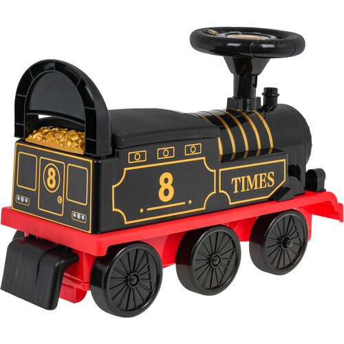  Guralica za bebe Retro locomotiva - crna Slike