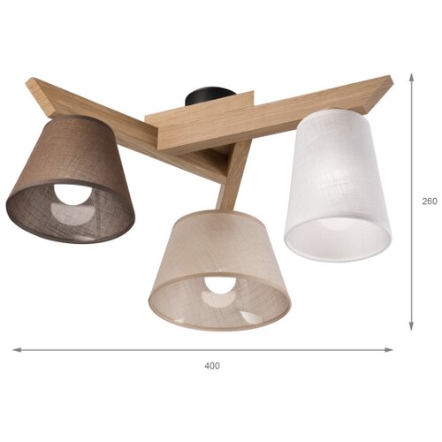  Brilagi - LED Plafonski luster ANTHONY 3xE14/40W/230V hrast Slike