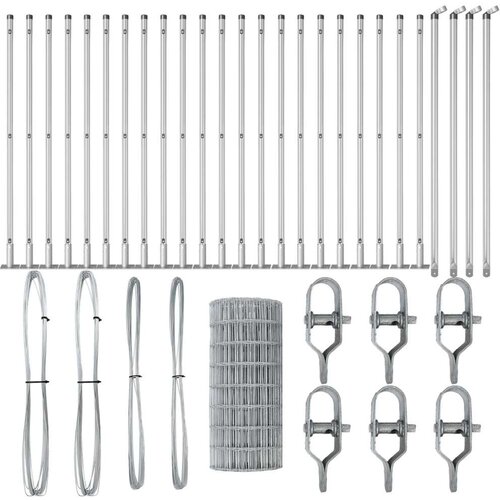 Euro Ograda s 13 flanged stupovima 0.6x50 m Pocinčani čelik Cijene