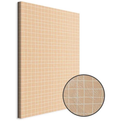  Slika - Waving Lines - Creamy Grid on a Noisy Pastel Background 40x60 Premium Print Cijene