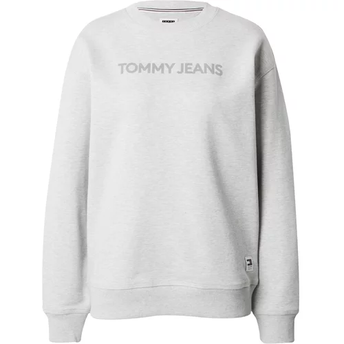 Tommy Jeans Sweater majica 'CLASSIC' tamo siva / siva melange