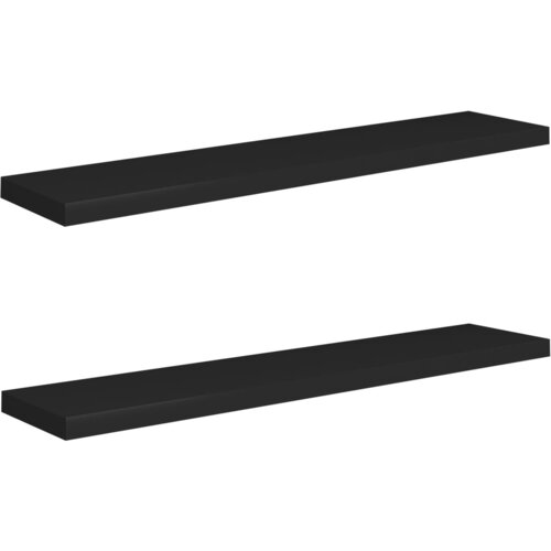Maison Chic 2 kosi Stenske Police - Viseče police črne 120x23,5x3,8 cm MDF, (21758760) Slike