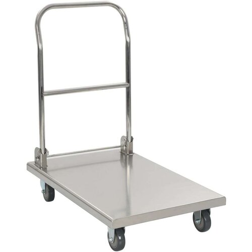 vidaXL Voziček s platformo srebrn 82x53x86 cm nerjaveče jeklo Cene