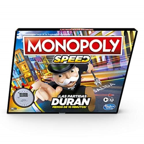 Hasbro - Speed ​​Monopoly Spanish Game (1 dodatna oprema)., (20833099) Slike