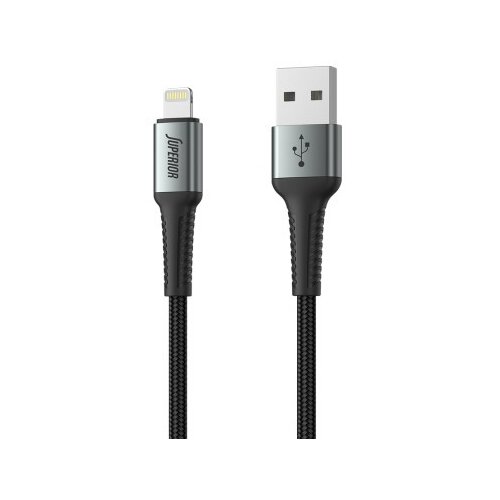 Superior Usb data kabal su-k104 fast 12w 2.4a usb a na lightning 1m crni ( U2109 ) Slike