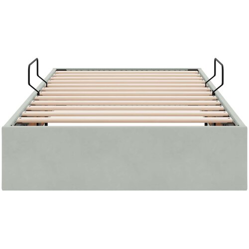  Otomanski krevet s pohranom Svjetlosiva 90 x 190 cm Bar&amp;scaron;un Slike