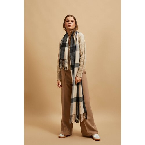 Marisse Blue Checkered Scarf Slike