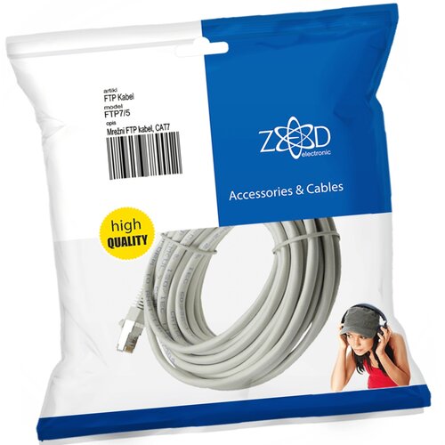 Zed Electronic Mrežni FTP kabel, CAT7, dužina 5.0 metara - FTP7/5 Cene