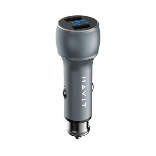 Havit Polnilec za avto H214 2x USB siv, (20444680) Cene