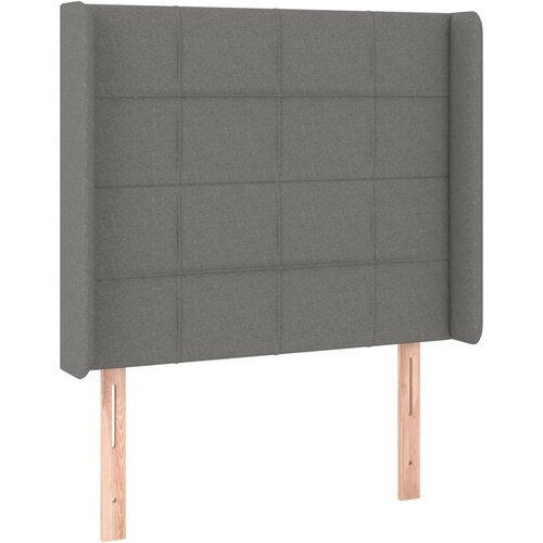 Maison Chic vzglavna omarica - nočna omarica - posteljna omarica z u&amp;scaron;esi temno sivo 103x16x118/128 cm blago, (21712428) Slike