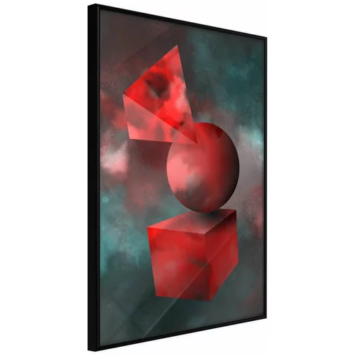  Poster - Red Solid Figures 40x60