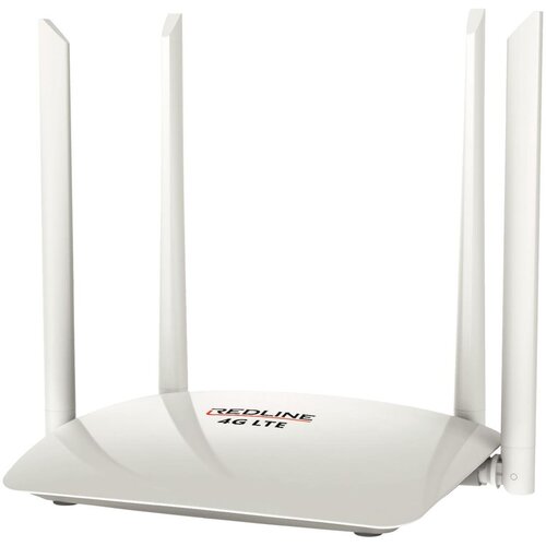 Redline Wireless N Router,4G LTE,2 port,300 Mbps,4 x 5 dBi antena - LTE-20, Bijeli Slike