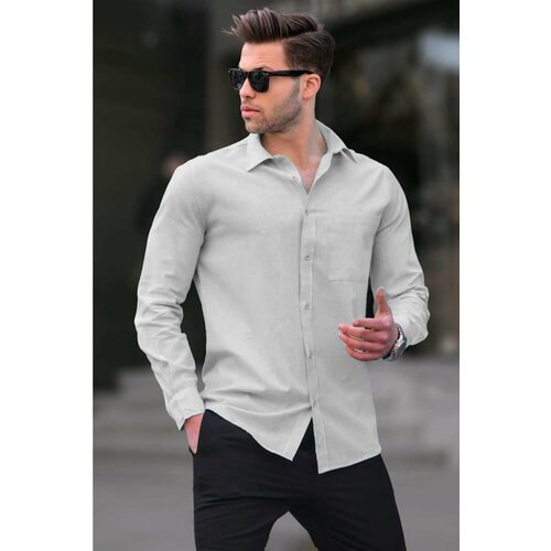 Madmext shirt - gray - regular fit Slike