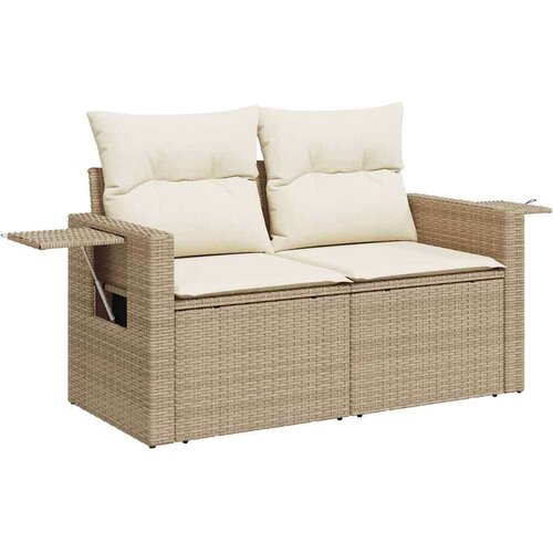 vidaXL 6-dijelni set vrtnih sofa s jastucima bež od poliratana Cijene