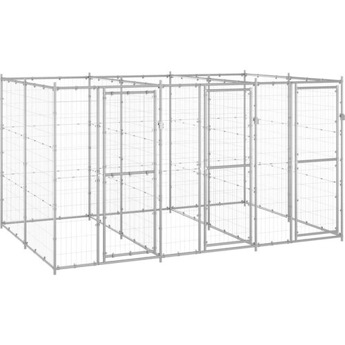 vidaXL vanjski kavez za pse od pocinčanog čelika 7,26 m² Cene