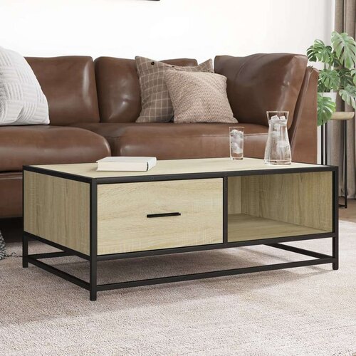vidaXL Klubska mizica sonoma hrast 90x57x35 cm inženir. les in kovina Cene
