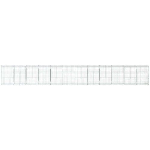 VidaXL Gabionska ko&amp;scaron;ara s poklopcem 1200x50x150 cm pocinčano željezo Slike