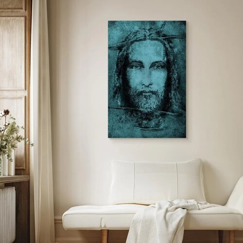  Slika - Shroud of Turin in Turqoise (1 Part) Vertical 80x120 Standard Slike