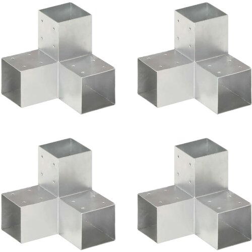 vidaXL Spojniki za stebre 4 kosi Y oblike pocinkana kovina 91x91 mm Cene