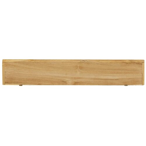 Zidne police 2 kom 90 x 15 x 4 cm od masivne tikovine Slike
