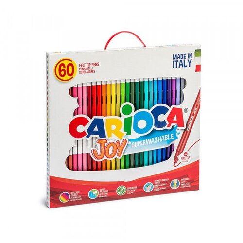 Carioca 60-delni komplet pralnih flomastrov - Cene