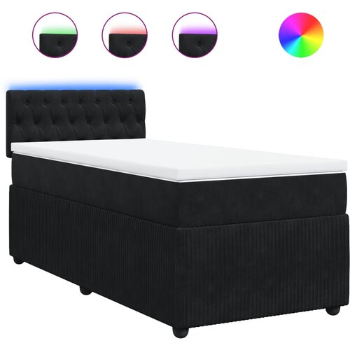 Maison Chic Box spring postelja - Vzmetna postelja z vzmetnico črna 90x200 cm žamet SL23226, (21880492) Cene