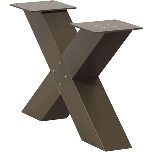  Noge za klub stolić u obliku slova X 2 kom prirodni čelik 60 x (30-31) cm čelik - Prirodna 60 x (30-31) cm (80 mm) 2 1 Slike