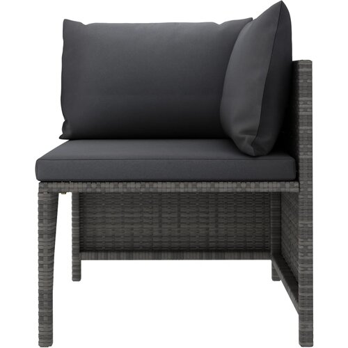 Maison Chic Sekcijski kotni kavč - Sofa - Kanape z blazinami siv poli ratan, (21726971) Cene
