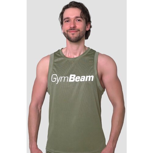 GymBeam mu&amp;scaron;ka majica bez rukava Mesh Essence Green Slike