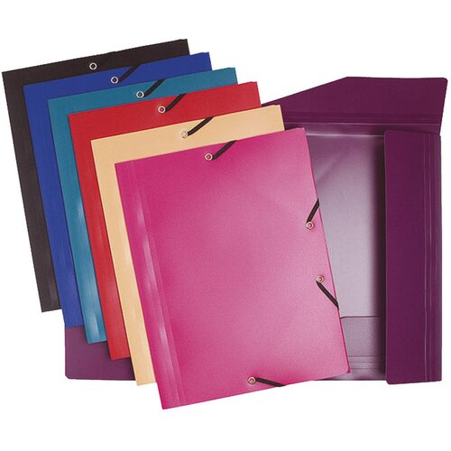  FASCIKL KLAPA S GUMICOM PP A4 EXACOMPTA 55903E ZELENI Slike