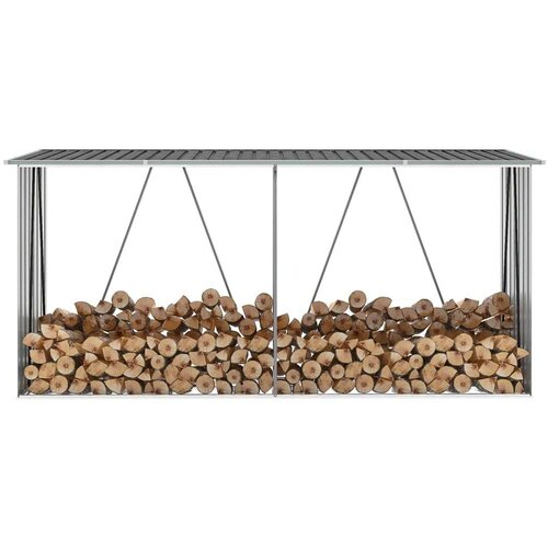  Ostava za drva pocinčani čelik 330 x 84 x 152 cm antracit Cijene